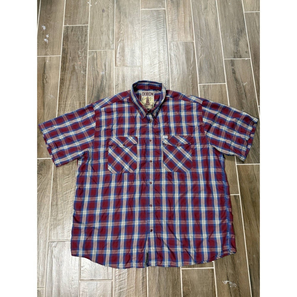 Dixxon Flannel Co Old Port Bamboo Blend Short Sleeve Plaid Shirt Mens 5X
